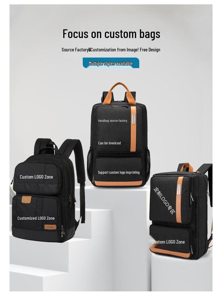 Men's Minimalist 15-Inch Waterproof Laptop Backpack for Business, Commute, or School