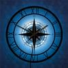 LED Hollow Wall Clock Black Compass Directional Chart Navigation Acrylic Decorative Wall Hanging Clock Watch Home Decoration