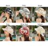 Flower Decor Dotted Sun Hat Wide Brim Beach Hat Fashion Sunshade Cap  Women's