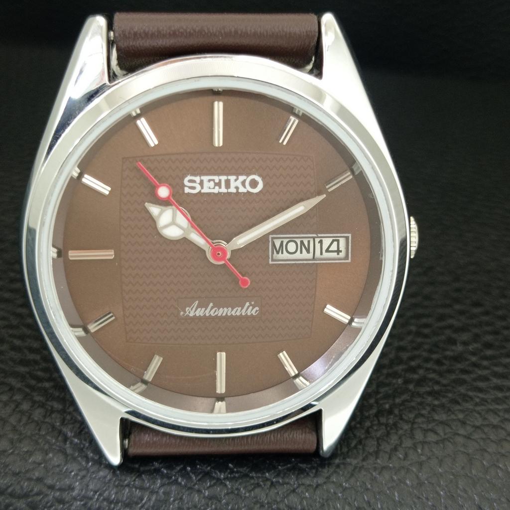 VINTAGE REFURBISHED SEIKO AUTOMATIC 6309A JAPAN MENS BROWN DIAL WATCH a443234-1