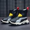 Boys Padded and Thickened Solid Colour Tall Tube Boots Warm Porosity Non-slip Casual Outdoor Sports Button with A Twirl Boots
