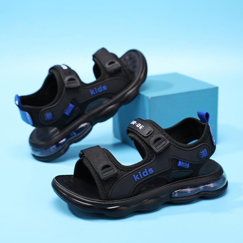 Boys Open-Toe Lightweight Sport Sandals With Air Cushion Sole Beach School Use