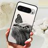 Gehärtetes Glas Handyhülle Für Google Pixel 9 Pro XL Hartes PC Funda Für Google Pixel 9a Pixel9 5G Niedliches Tier Glas Rückseite