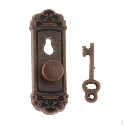 1:12 Scale Door Knob Handle Key Dollhouse Miniature Diy