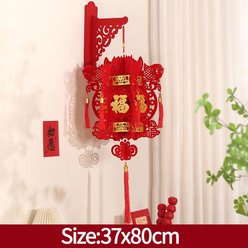 Chinese New Year Lanterns Decoration 2026 Lunar New Year Lanterns Spring Festival Red Lantern with Tassel Wedding Party Supplies