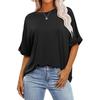 Women's T-shirt New Fashion Loose Casual Crew Neck Short Sleeve Large Size Women's Top