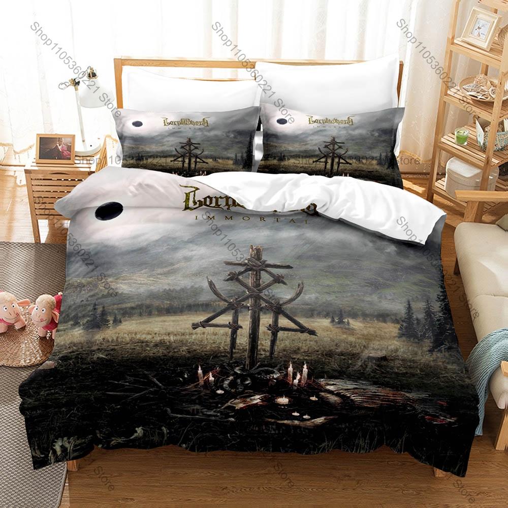 Dunkle Horror-Kunstgrafik Lorna Shore Extrem Metal Bettwäsche-Set Bettbezug Mit 2 Kissenbezügen Teen Metalhead Schlafzimmer-Dekoration