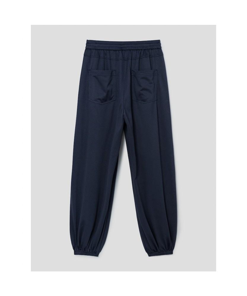Saendeusaundeu (Unisex) Mesh Joggers Navy
