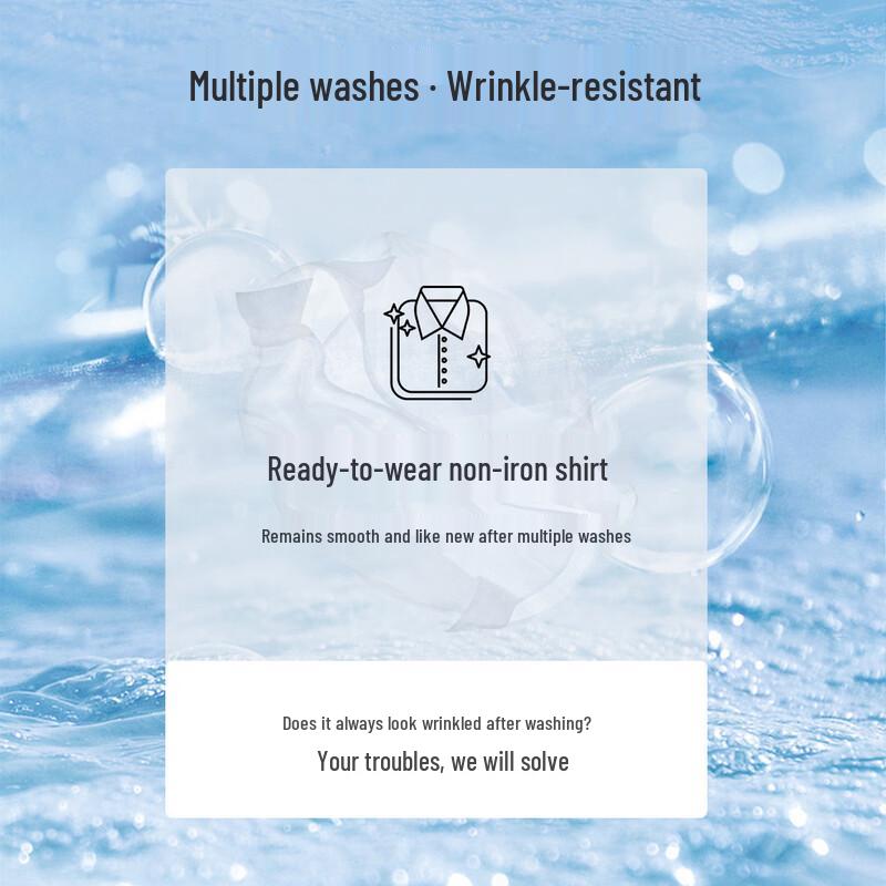 Langdeng Men's Easy Care Breathable Business Short Sleeve Cotton Shirt