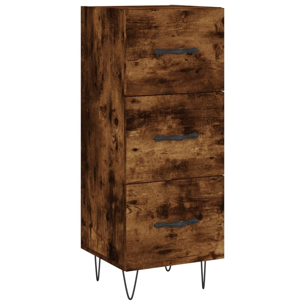 Vidaxl Szafka, Przydymiony Dąb, 34,5X34X90 Cm, Materiał Drewnopochodny