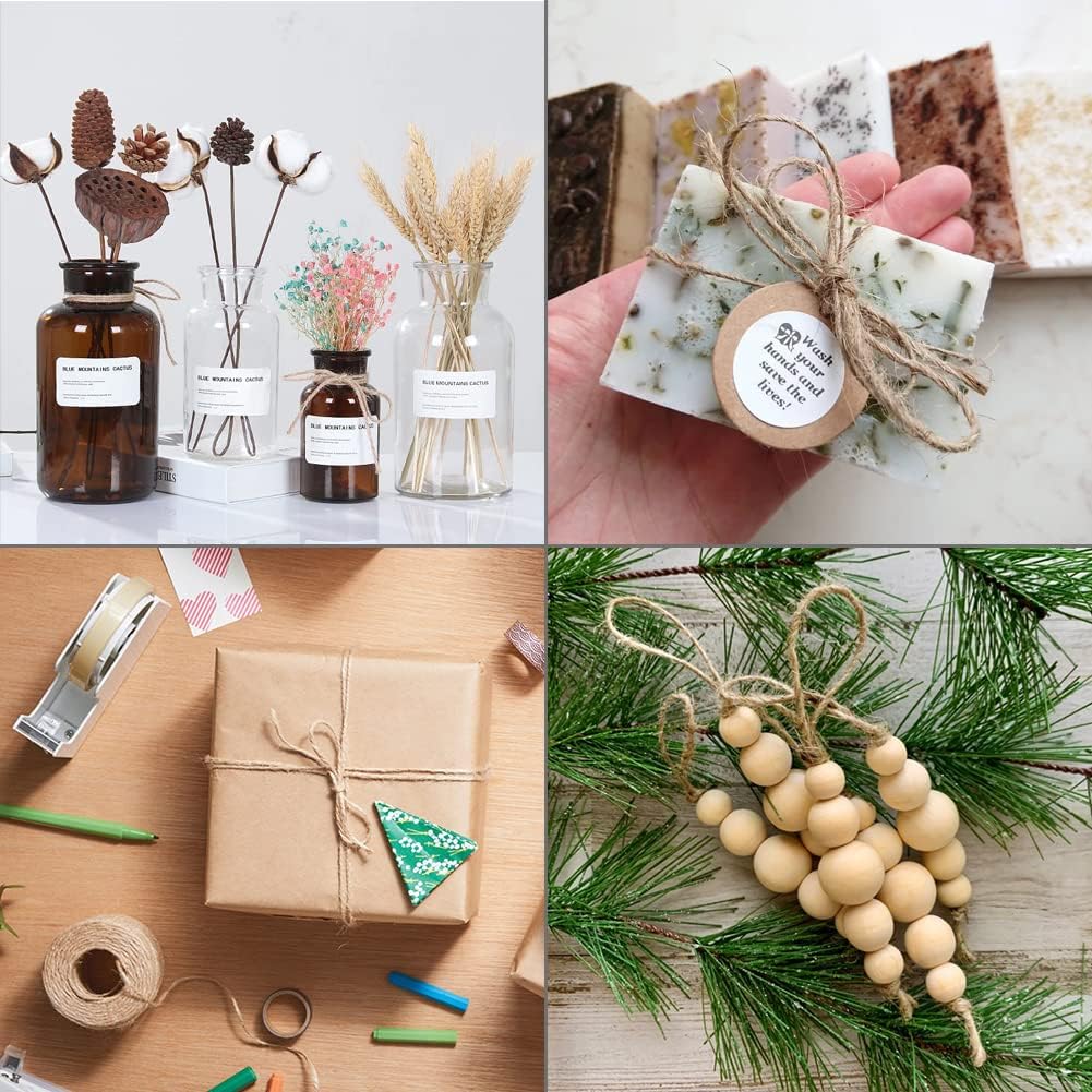 Natürliches Jute-Garn Langes braunes Seil Basteln Geschenkverpackung Verpackung Gartenarbeit Hochzeitsdeko Vintage Kordel Schnur Jute Nähen DIY