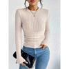 Minimalist Style New Round Neck Long Sleeved T-Shirt For Autumn And Winter Commuting, Versatile Base Shirt And Top