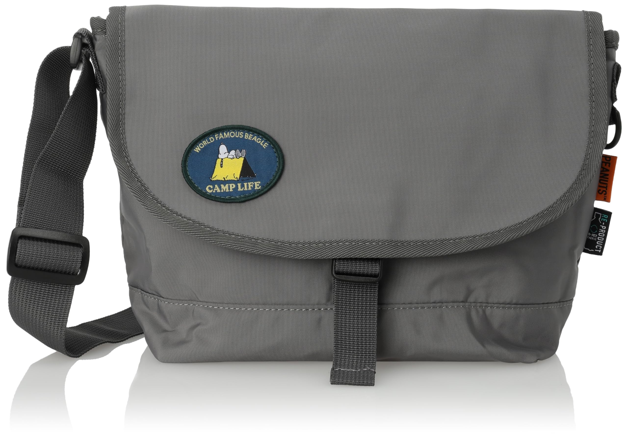 

Shoulder Mini Crossbody Environmentally Friendly Cute 0360 Gray [Snoopy] Bag, Messenger, Bag, Bag, Small, Simple, R-PET Fabric, Commuting, Travel,