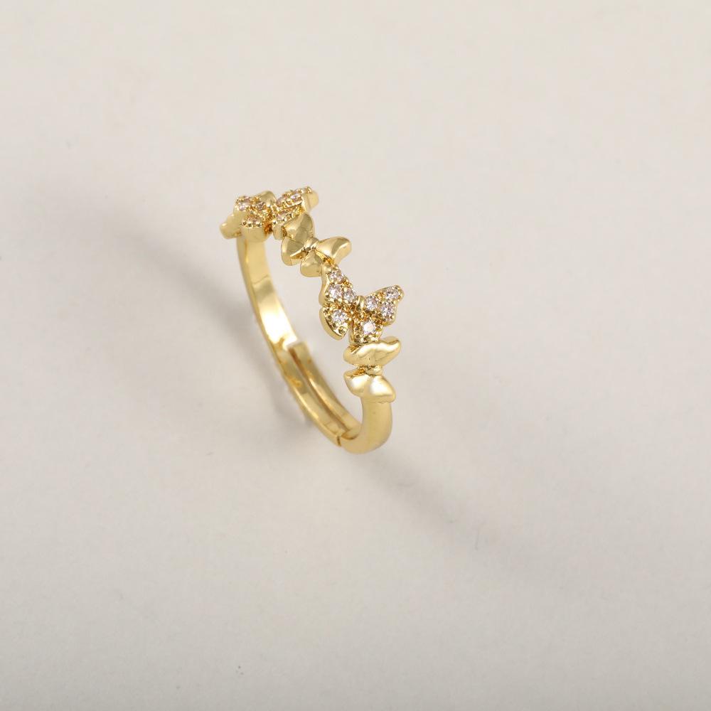 

Корейское и японское нишевое кольцо с бантом и цирконами для женщин: Регулируемый, Простой, Элегантный, Дизайн 2025