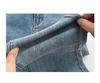 Women's High Waist American-Style Retro Flared Jeans - Elastic Slim Straight Horseshoe Trousers with Raw Edge Finish