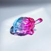 Lucky turtle ornament, crystal glass magical turtle statue light-catcher, Christmas gift mysterious power home office decoration