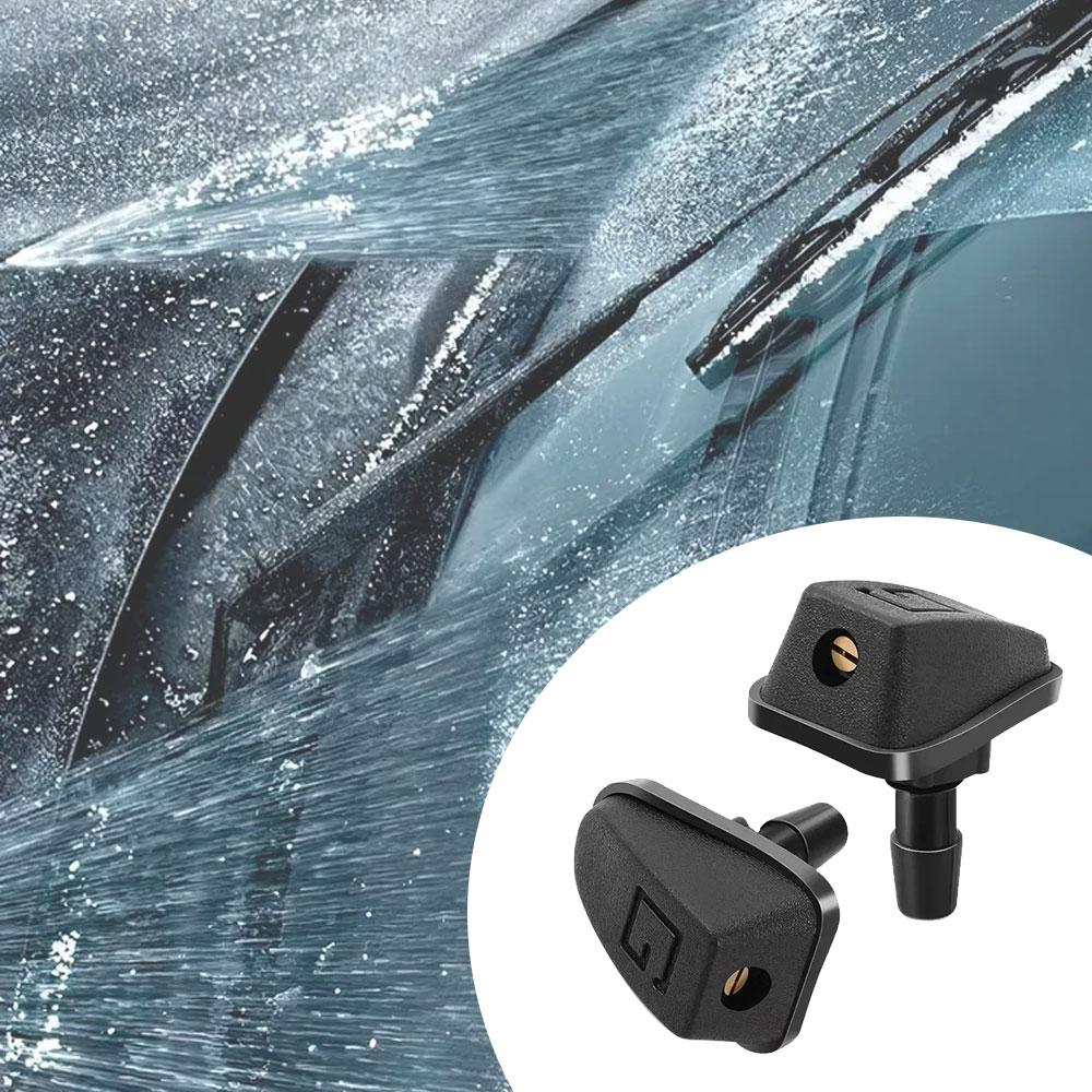 2 Pcs Car Universal Front Windshield Wiper Nozzle Jet Sprayer Kit Water Fan Spout Cover Washer Outlet Adjustment Kit