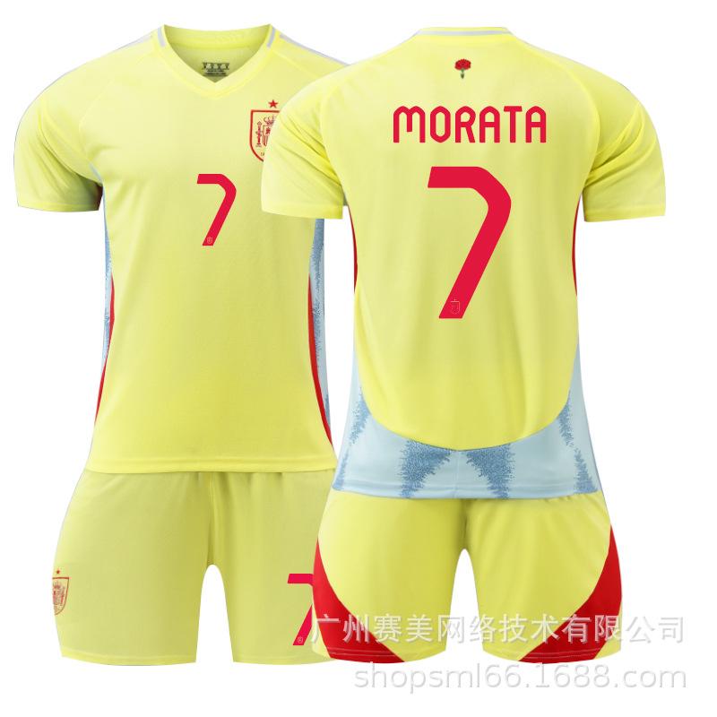 2024 European Cup Spain jersey away 7 Morata No. 17 Williams 19 Yamal football jersey set 16#