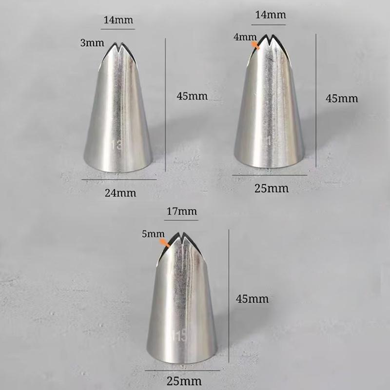 Špička na zdobení motýlkem Nerezová ocel List Lilie Fondán Krém Stříkací tryska Zdobení sušenek a dortů Kuchyňské pekařské nástroje