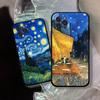 Art Vincent Van Gogh Phone Case For iphone 16 15 17 13 14 12 11 Pro Max Plus Black Shell Cover Case