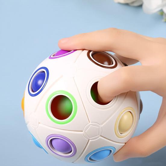 Cube Toy Stress Relief Puzzle Ball Rainbow Color Matching Cube Toy Develops Concentration Logical Thinking Intelligence Puzzle Toy