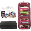 Compact And Stylish Cosmetic Organiser Roll And Go Cosmetic Bag With 4 Zippered Compartments