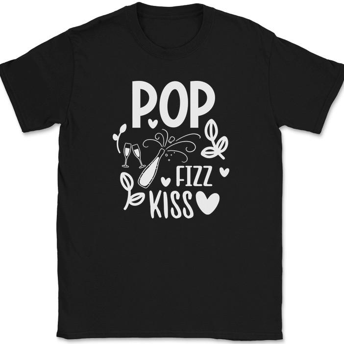 

Футболка Pop Fizz Kiss Новогодний вечер Свадебная вечеринка Мероприятие Групповой подарок Футболка 3XL