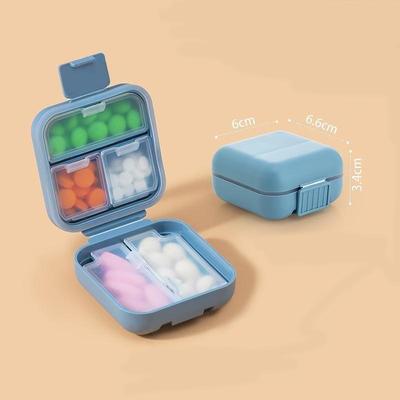 1PC 5 Griglie Portapillole di Sicurezza Portatile Tablet Splitter Dispenser di Medicina Contenitore Sigillato Scatole di Pillole Contenitore di Fortino