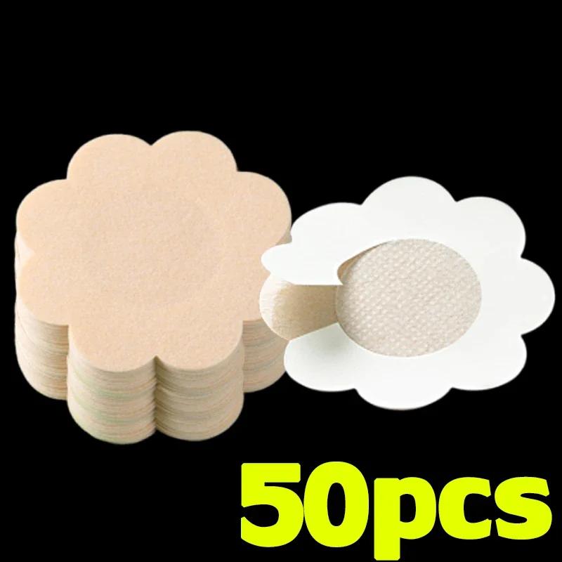 10-200 pezzi Adesivi Copricapezzoli Nastro Solleva Seno per Donna Pasties Invisibili Autoadesivi Imbottiture per Reggiseno Usa e Getta Patch per Petto