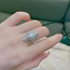 Luxury Pearl & Diamond Women’s Retro Ring - French-Inspired High-End Style