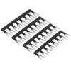 10Pcs Fork Type Terminal 8 Positions Barrier Strips Stripe Block with Pre Insulated 400V 15A Black TB‑1508
