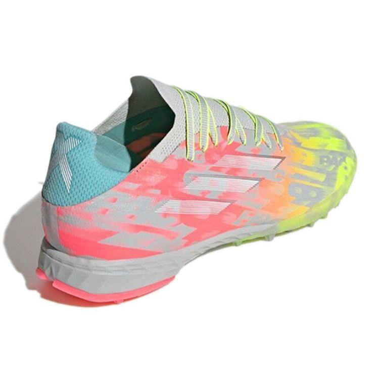 Adidas X Speedflow .1 Round Toe High-End Low-Top TF (Rubber Studs) Slip-Resistant Durable Fit Soccer Shoes Men Soccer Shoes Silver Pink Yellow GX3771