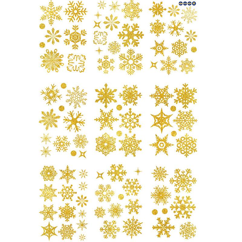 Shiny Snowflakes Electrostatic Wall Stickers For Christmas Decoration Room Home Decals Bedroom New Year Glass Window Decor Mural