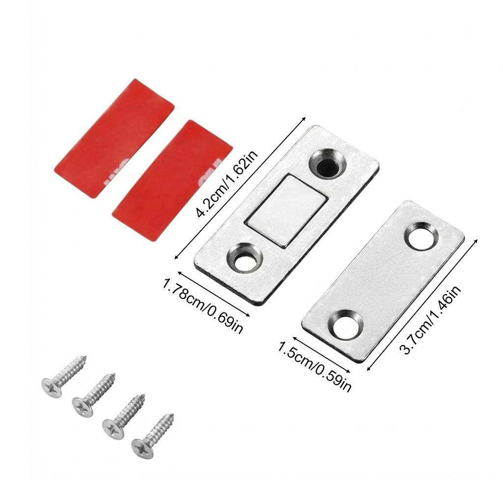 Magnetic Door Catch for Wardrobe Cabinet Self Adhesive Strong Magnetic Strip Invisible Sliding Door Magnet