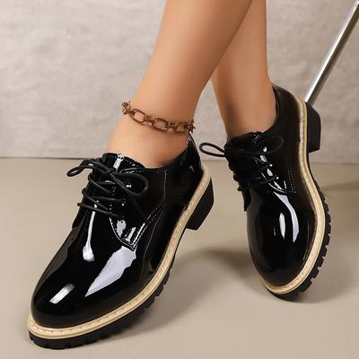 2025 nouvelles chaussures basses chinoises automne nouvelles à lacets plateforme muffin mocassins commerce extérieur femmes