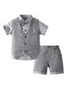 Boys' Summer Three-Piece Set: Short-Sleeve T-Shirt, Shorts, and Vest