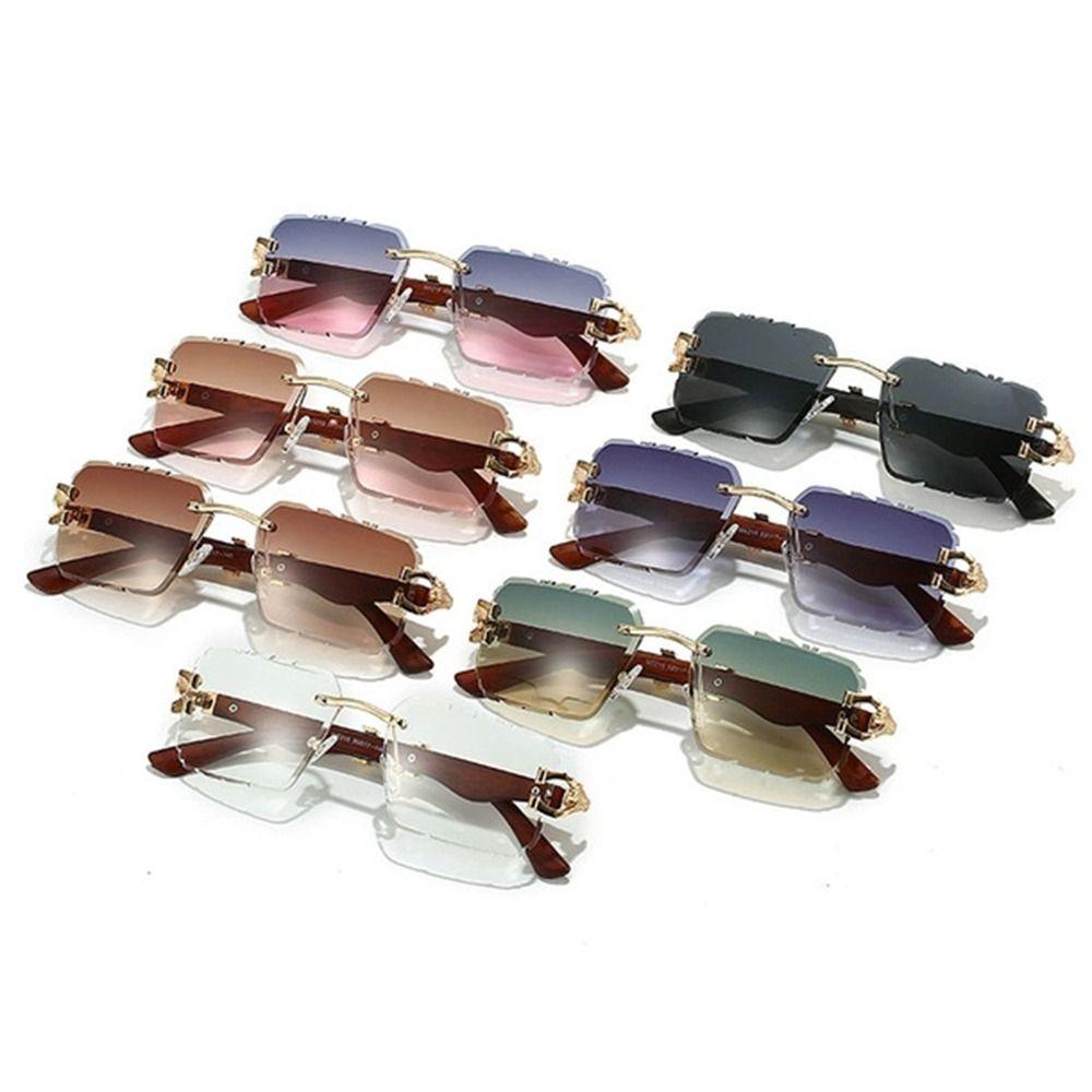 Anti-UV Rimless Women's Sunglasses Classic INS Women Sunglasses Cool Retro Frame Eyewear Gift
