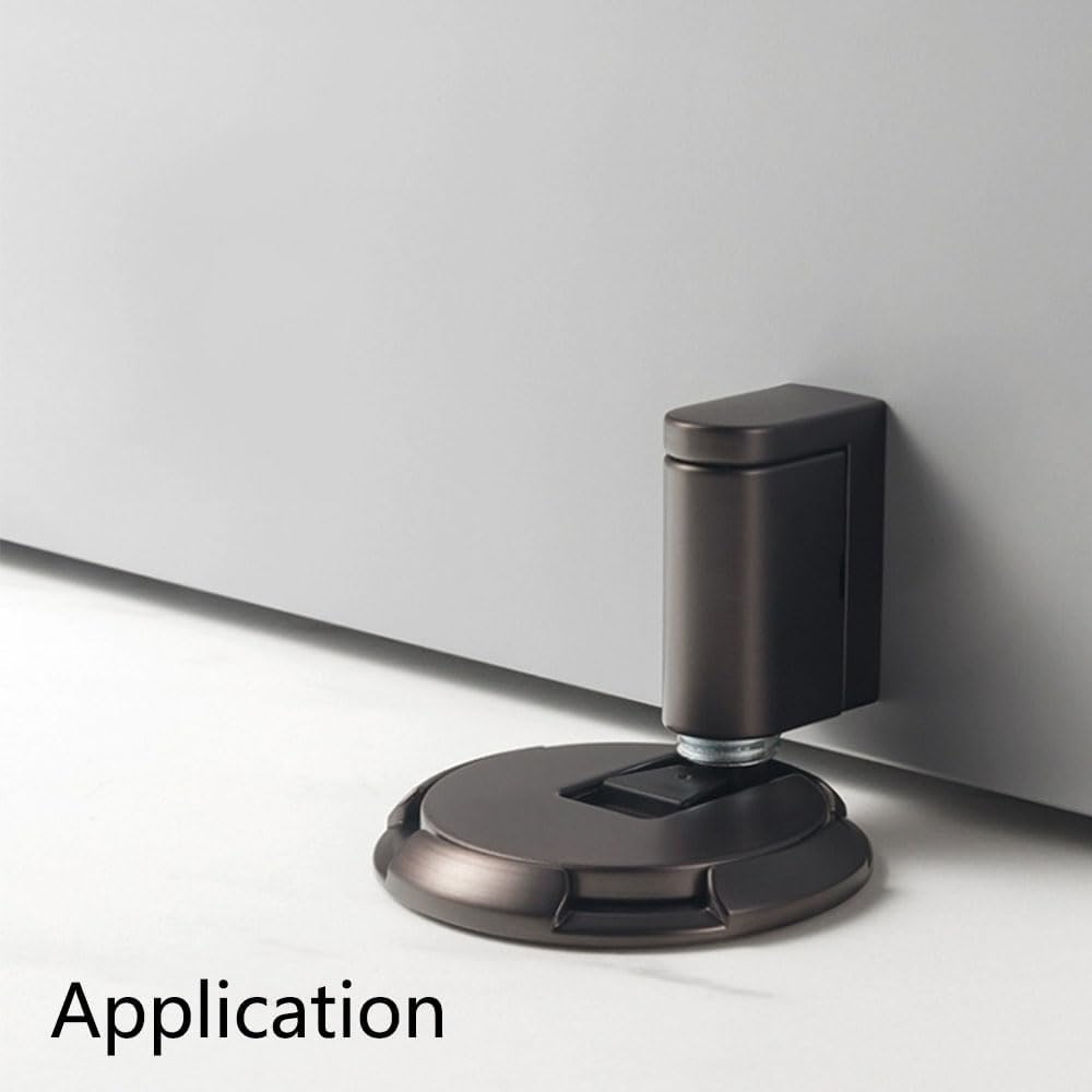 Zinc Alloy Self-Adhesive Door Stopper Door Safety Catch Stopper for Room, Kitchen, Bathroom, Cabinet Metal Door Stopper Self-Adhesive Door Holder