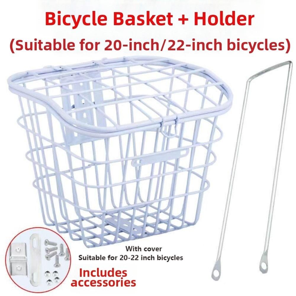 Universal Large Capacity Storage Baskets Metal Bicycle Front Basket  Electric Bicycles Accessories