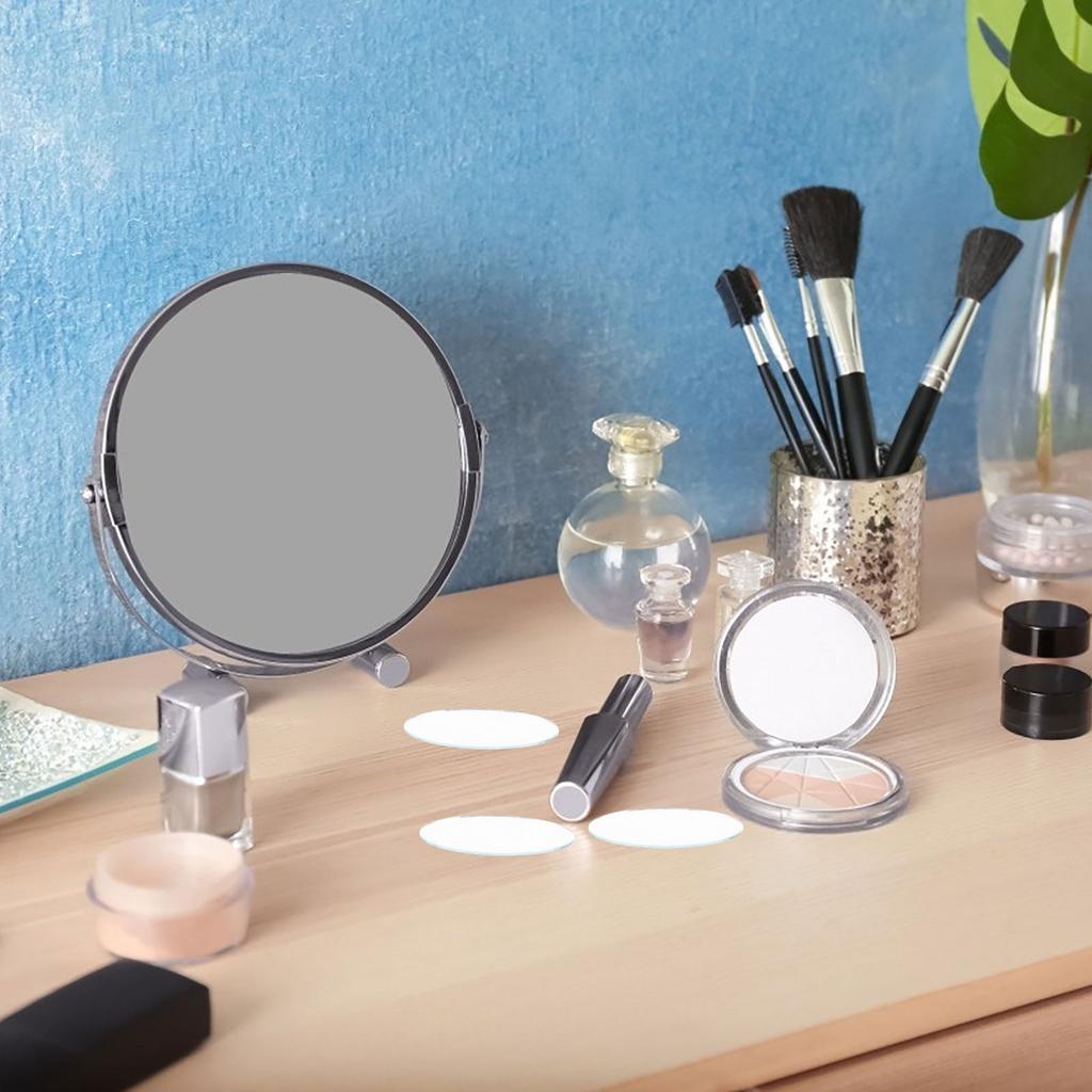 20 Pezzi Lente Specchio Forma Ovale per Specchio Trucco Fai da Te Mini Piccolo Ovale Lente Trasparente Uso Portatile Artigianato Regalo