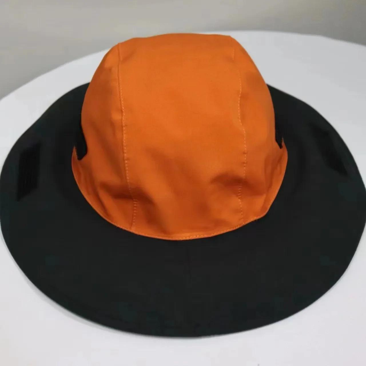 

Summer Outdoor Waterproof Bucket Hats Men Women Camping Breathable Hiking Sun Hat Fishing UV Protection Rainproof Fisherman Hat Mesh 56-61cm оранжевый