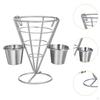 Cone-shaped French Fry Holder, Display Rack for Fried Chicken, Reusable Basket