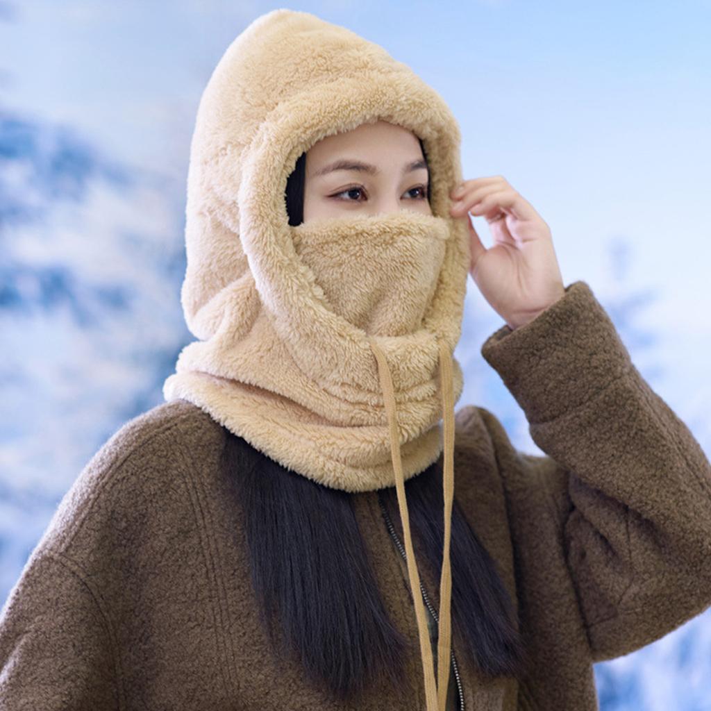 Balaclava Warm Hat Earflaps Warm Trapper Hat for Skiing Skateboarding Thick Windproof Ushanka Hat for Cold Weather