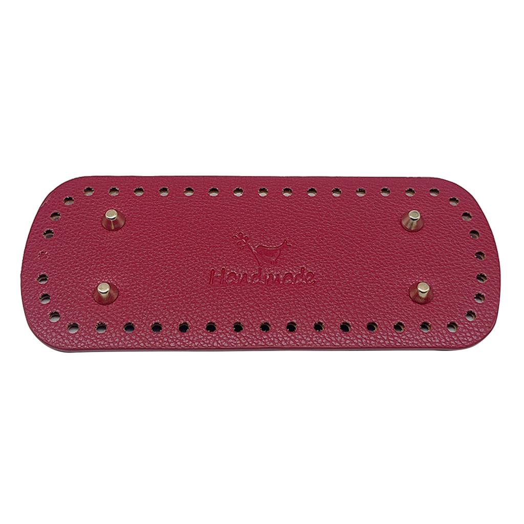 Oval Round Bags Bottom Leather Bag Base with 44 Holes Nail-Bottom Shaper Pad for DIY Crossbody Shoulder Bag Knitted Bag