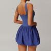 Women's Anti-Exposure Sports Dress - Outdoor Running & Tennis Skirt with Nude Feeling & Fake Two-Piece Design