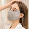 Women's 100% Mulberry Silk Sun Mask - Breathable, Anti-UV, Double Layer, Full Face Coverage for Summer Cycling.