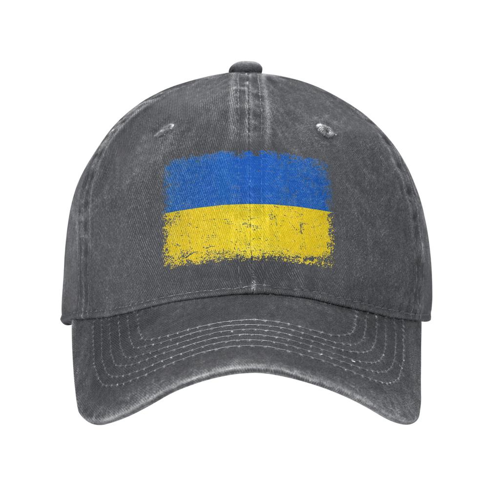 Vintage Ukraine Ukrainian Flag Pride Retro Style Sun Baseball Cap Unisex Washed Hip Hop Hats Design Running Hippie Baseball Caps