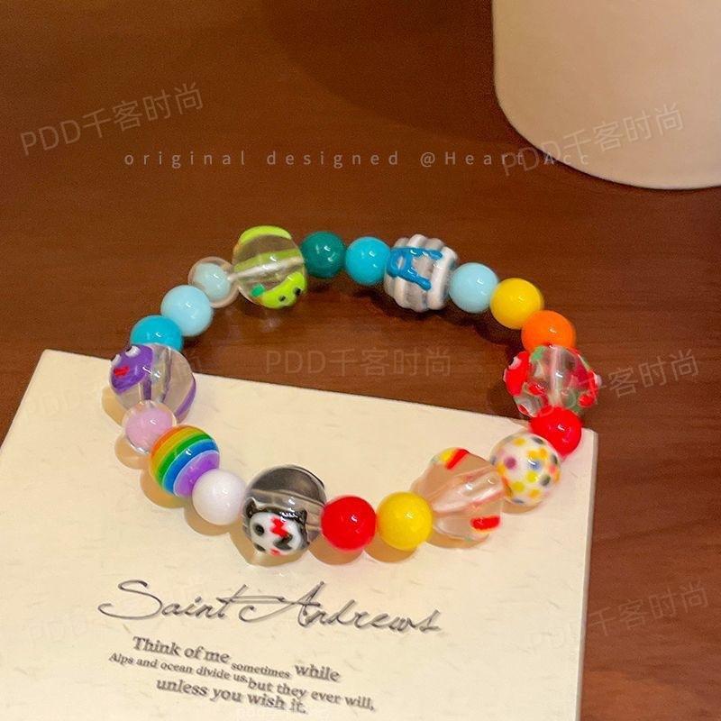 

Дитячий веселий браслет-підвіска з бісеру, милий універсальний нішевий браслет, модна темпераментна висококласна біжутерія