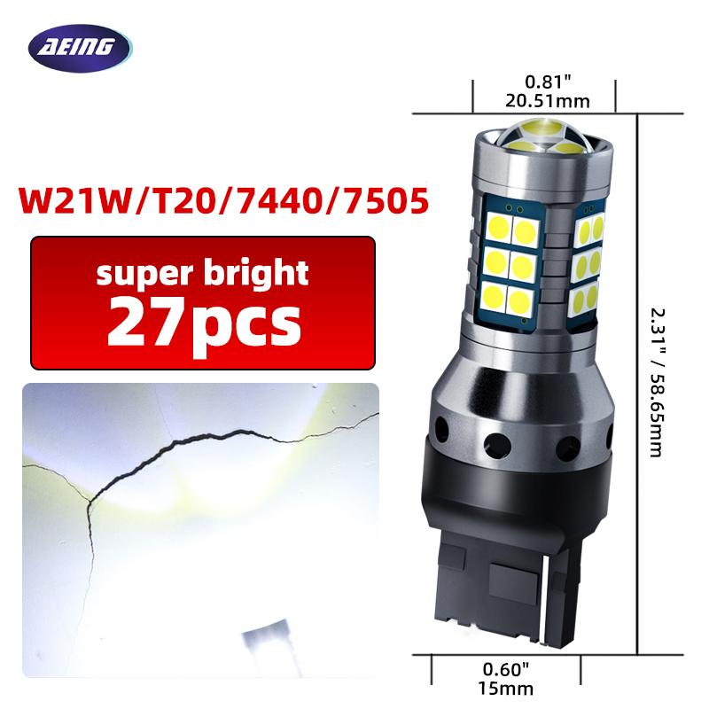 2pcs Car W21/5W LED Blub Daytime Running Light W21W 7443 7440 DRL For Mazda 2 DL DJ  3 BP BT-50 CX-30 CX-5 KF CX-9 MX-5 RF Targa bngxu02