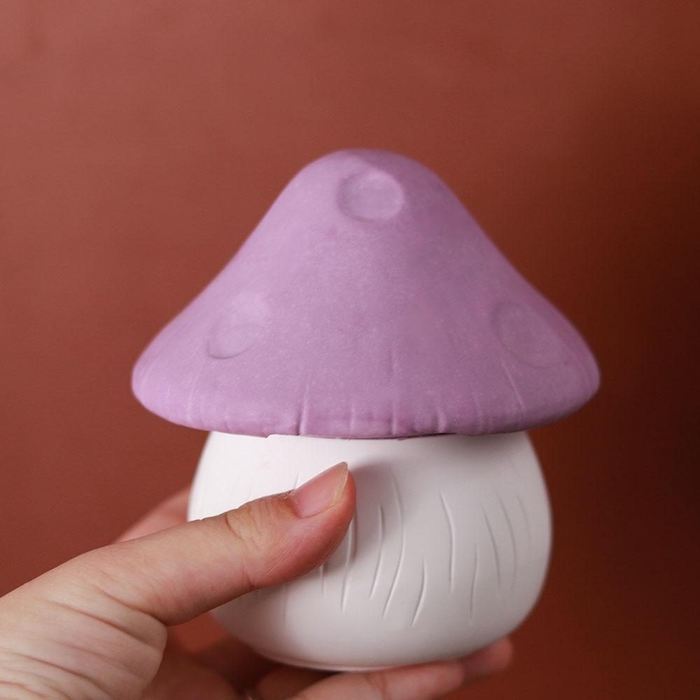 Cute Candle Jar Silicone Mold Handmade Mushroom Crystal Epoxy Plaster Jewelry Gift Box Craft Molds Concrete Storage Box Making